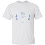 Bible Verse Men 5.3 oz. T-Shirt - "Psalm 61:2" Design 10 - Meditate Healing Christian Store