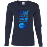 Bible Verse Ladies' Cotton Long Sleeve T-Shirt - "Psalm 61-2" Design 9 - Meditate Healing Christian Store