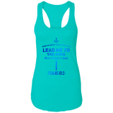 Bible Verses Ladies Ideal Racerback Tank - "Psalm 61:2" Design 1 - Meditate Healing Christian Store