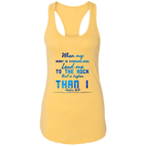 Bible Verses Ladies Ideal Racerback Tank - "Psalm 61:2" Design 6 - Meditate Healing Christian Store
