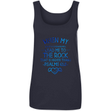 Bible Verses Ladies' 100% Ringspun Cotton Tank Top - "Psalm 61:2" Design 17 - Meditate Healing Christian Store