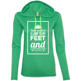 Bible Verse Ladies' Long Sleeve T-Shirt Hoodie - "Psalm 119:105" Design 2 (White Font) - Meditate Healing Christian Store