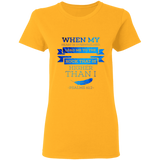Bible Verses Ladies' 5.3 oz. T-Shirt - "Psalm 61:2" Design 13 - Meditate Healing Christian Store