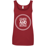 Bible Verse Ladies' 100% Ringspun Cotton Tank Top - "Psalm 119:105" Design 8 (White Font) - Meditate Healing Christian Store