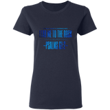 Bible Verses Ladies' 5.3 oz. T-Shirt - "Psalm 61:2" Design 4 - Meditate Healing Christian Store