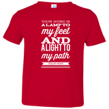 Bible Verse Toddler Jersey T-Shirt - "Psalm 119:105" Design 15 (White Font) - Meditate Healing Christian Store