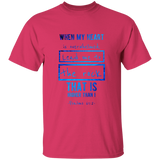 Bible Verse Men 5.3 oz. T-Shirt - "Psalm 61:2" Design 5 - Meditate Healing Christian Store