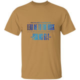Bible Verse Men 5.3 oz. T-Shirt - "Psalm 61:2" Design 4 - Meditate Healing Christian Store