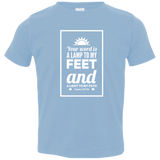 Bible Verse Toddler Jersey T-Shirt - "Psalm 119:105" Design 2 (White Font) - Meditate Healing Christian Store