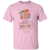Bible Verse Men 5.3 oz. T-Shirt - "Psalm 73:26" Design 13 - Meditate Healing Christian Store