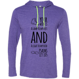 Bible Verse Men Long Sleeve T-Shirt Hoodie - "Psalm 119:105" Design 20 (Black Font) - Meditate Healing Christian Store