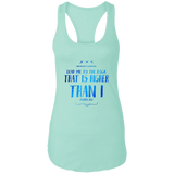Bible Verses Ladies Ideal Racerback Tank - "Psalm 61:2" Design 11 - Meditate Healing Christian Store