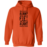 Bible Verse Men G185 Pullover Hoodie 8 oz. - Your Word Is Light To My Path ~Psalm 119:105~ Design 4
