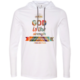Bible Verse Men Long Sleeve T-Shirt Hoodie - "Psalm 73:26" Design 2 - Meditate Healing Christian Store