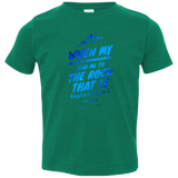 Bible Verse Toddler Jersey T-Shirt - "Psalms 61:2" Design 14 - Meditate Healing Christian Store