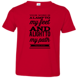 Bible Verse Toddler Jersey T-Shirt - "Psalm 119:105" Design 15 (Black Font) - Meditate Healing Christian Store
