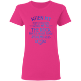 Bible Verses Ladies' 5.3 oz. T-Shirt - "Psalm 61:2" Design 17 - Meditate Healing Christian Store
