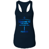 Bible Verses Ladies Ideal Racerback Tank - "Psalm 61:2" Design 1 - Meditate Healing Christian Store
