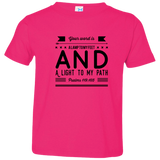 Bible Verse Toddler Jersey T-Shirt - "Psalm 119:105" Design 14 (Black Font) - Meditate Healing Christian Store