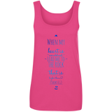 Bible Verses Ladies' 100% Ringspun Cotton Tank Top - "Psalm 61:2" Design 3 - Meditate Healing Christian Store