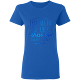 Bible Verses Ladies' 5.3 oz. T-Shirt - "Psalm 61:2" Design 7 - Meditate Healing Christian Store