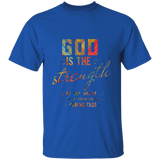 Bible Verse Men 5.3 oz. T-Shirt - "Psalm 73:26" Design 6 - Meditate Healing Christian Store