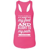 Bible Verse Ladies Ideal Racerback Tank - "Psalm 119:105" Design 15 (White Font) - Meditate Healing Christian Store