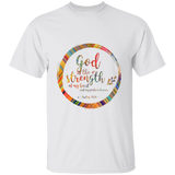 Bible Verse Men 5.3 oz. T-Shirt - "Psalm 73:26" Design 9 - Meditate Healing Christian Store