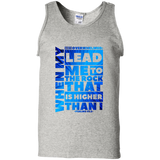 Bible Verse Men 100% Cotton Tank Top - "Psalm 61:2" Design 20 - Meditate Healing Christian Store