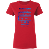 Bible Verses Ladies' 5.3 oz. T-Shirt - "Psalm 61:2" Design 5 - Meditate Healing Christian Store