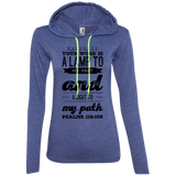 Bible Verse Ladies' Long Sleeve T-Shirt Hoodie - "Psalm 119:105" Design 17 (Black Font) - Meditate Healing Christian Store
