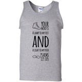 Bible Verse Men 100% Cotton Tank Top - "Psalm 119:105" Design 20 (Black Font) - Meditate Healing Christian Store