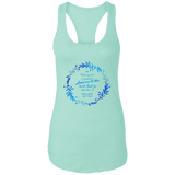Bible Verses Ladies Ideal Racerback Tank - "Psalm 61:2" Design 19 - Meditate Healing Christian Store