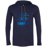 Bible Verse Men Long Sleeve T-Shirt Hoodie - "Psalm 61:2" Design 6 - Meditate Healing Christian Store