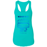 Bible Verses Ladies Ideal Racerback Tank - "Psalm 61:2" Design 5 - Meditate Healing Christian Store