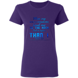Bible Verses Ladies' 5.3 oz. T-Shirt - "Psalm 61:2" Design 6 - Meditate Healing Christian Store