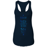 Bible Verses Ladies Ideal Racerback Tank - "Psalm 61:2" Design 3 - Meditate Healing Christian Store