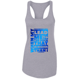 Bible Verses Ladies Ideal Racerback Tank - "Psalm 61:2" Design 20 - Meditate Healing Christian Store