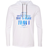 Bible Verse Men Long Sleeve T-Shirt Hoodie - "Psalm 61:2" Design 11 - Meditate Healing Christian Store