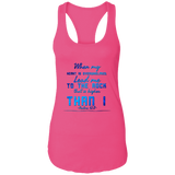 Bible Verses Ladies Ideal Racerback Tank - "Psalm 61:2" Design 6 - Meditate Healing Christian Store