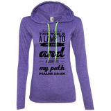 Bible Verse Ladies' Long Sleeve T-Shirt Hoodie - "Psalm 119:105" Design 17 (Black Font) - Meditate Healing Christian Store
