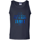 Bible Verse Men 100% Cotton Tank Top - "Psalm 61:2" Design 11 - Meditate Healing Christian Store