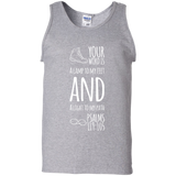 Bible Verse Men 100% Cotton Tank Top - "Psalm 119:105" Design 20 (White Font) - Meditate Healing Christian Store