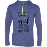 Bible Verse Men Long Sleeve T-Shirt Hoodie - "Psalm 119:105" Design 18 (Black Font) - Meditate Healing Christian Store