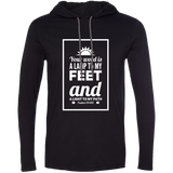 Bible Verse Men Long Sleeve T-Shirt Hoodie - "Psalm 119:105" Design 2 (White Font) - Meditate Healing Christian Store