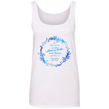 Bible Verses Ladies' 100% Ringspun Cotton Tank Top - "Psalm 61:2" Design 19 - Meditate Healing Christian Store