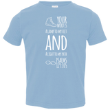 Bible Verse Toddler Jersey T-Shirt - "Psalm 119:105" Design 20 (White Font) - Meditate Healing Christian Store