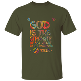 Bible Verse Men 5.3 oz. T-Shirt - "Psalm 73:26" Design 7 - Meditate Healing Christian Store
