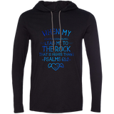 Bible Verse Men Long Sleeve T-Shirt Hoodie - "Psalm 61:2" Design 17 - Meditate Healing Christian Store