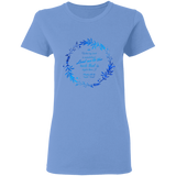 Bible Verses Ladies' 5.3 oz. T-Shirt - "Psalm 61:2" Design 19 - Meditate Healing Christian Store